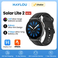 HAYLOU Solar Lite 2 Smartwatch 1.43 ''AMOLED affichage 24h surveillance de la santé plus de 150 Modes sportifs appel vocal montre intelligente 1ATM 1