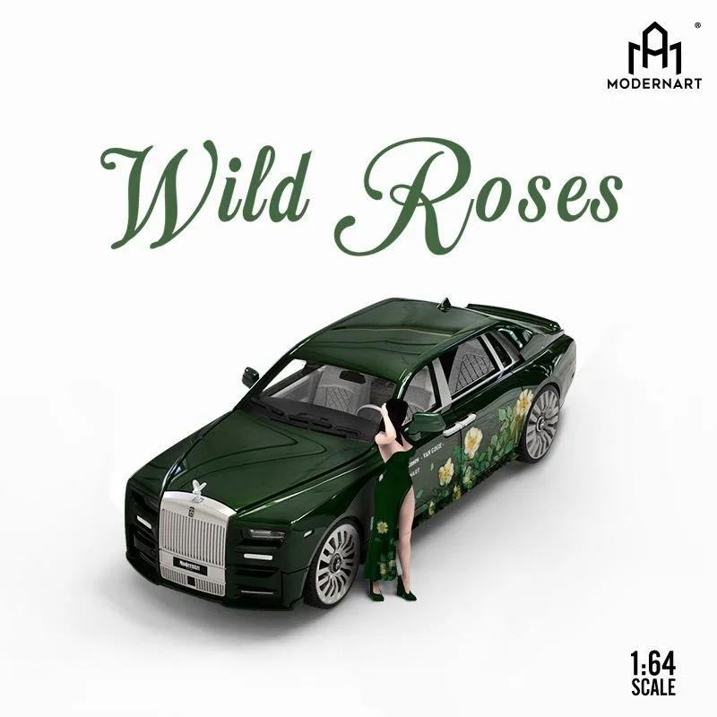 

TimeMicro1:64 Rolls-Royce Mirage VIII - Van Gogh Дикая роза, окрашенная мини-модель автомобиля из сплава