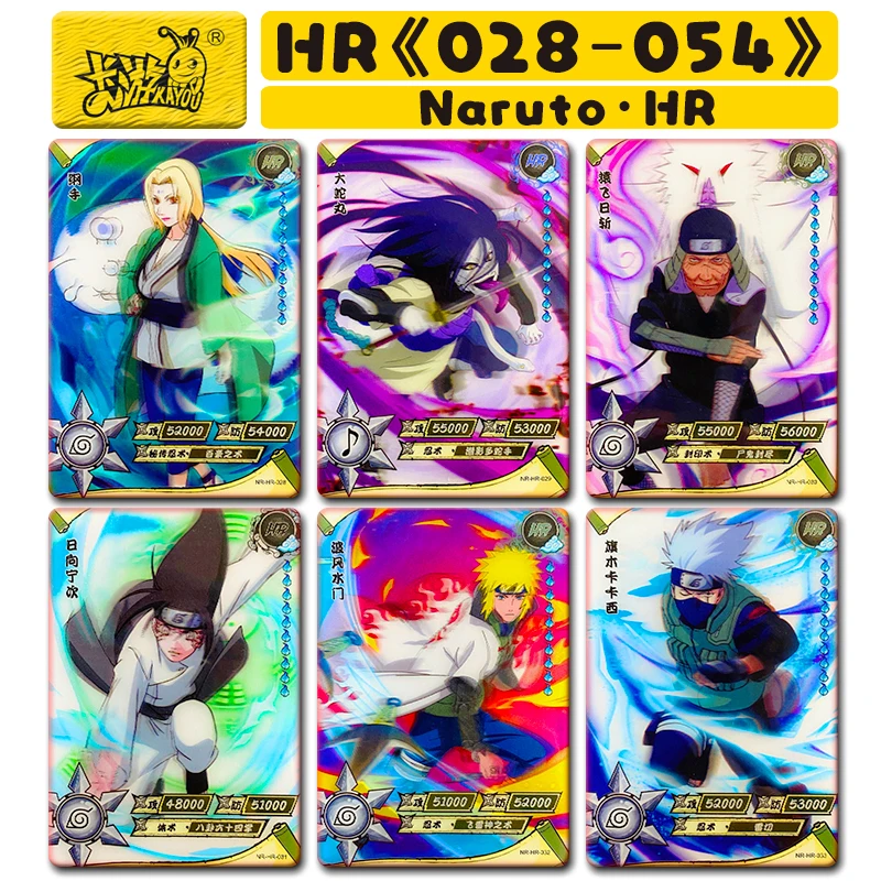 

Kayou Naruto Hr-Card Anime Characters Uchiha Sasuke Tsunade Namikaze Minato Cartoon Toys Collection Cards Birthday Gift