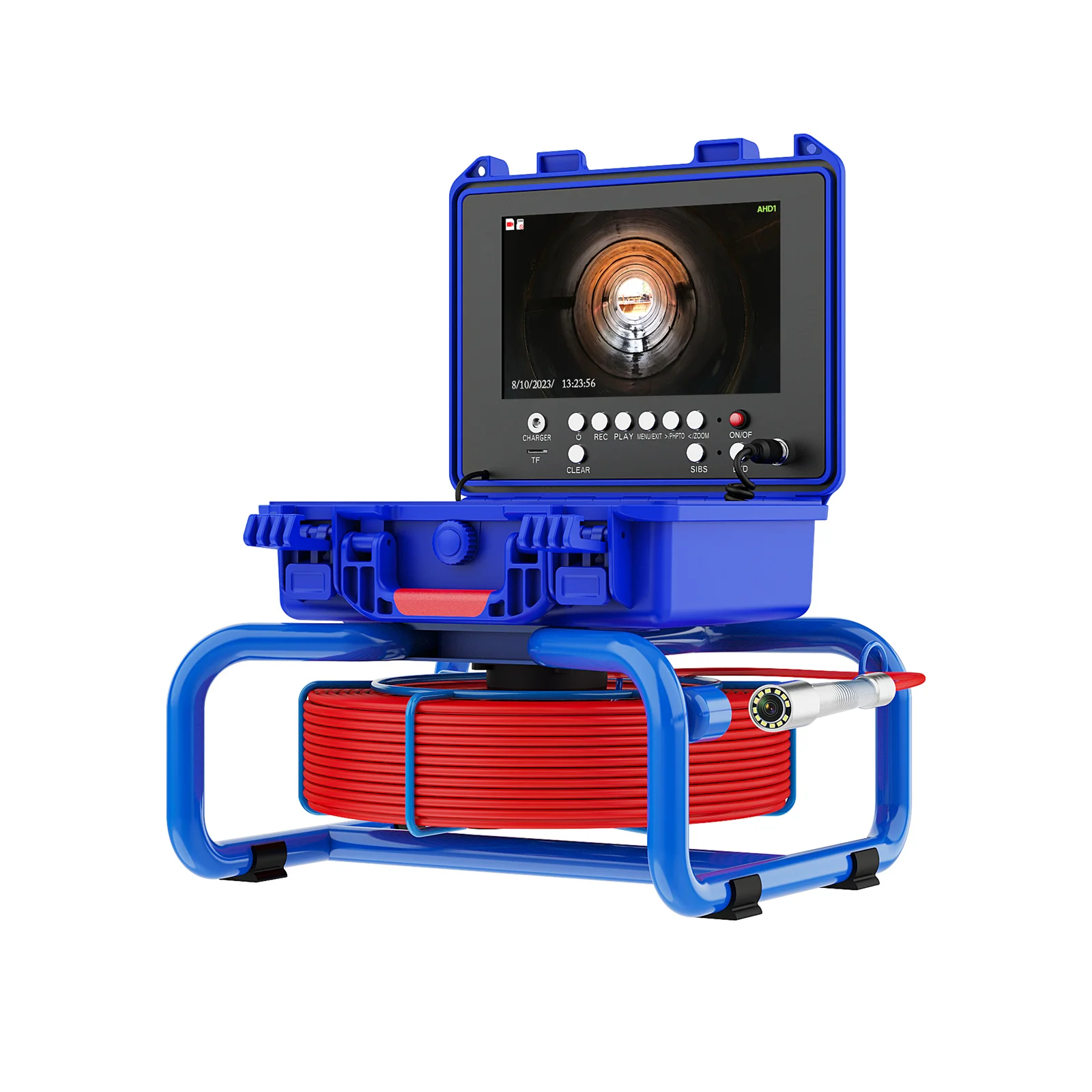 Sewer Inspection Camera 9 inch DVR Sewer Pipe Camera Meter Counter Endoscope Camera Borescope camera with and Self-Leveling 512H 5