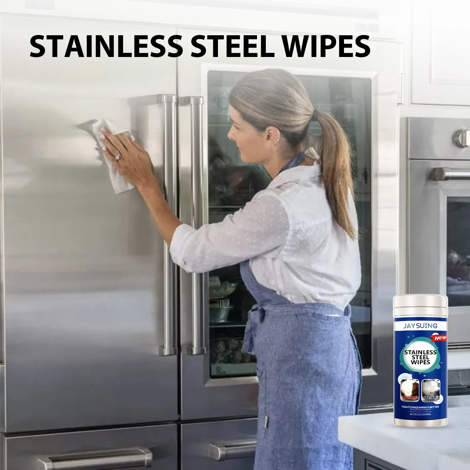 Stainless Steel Wet Wipes Oil Dirt Stain Remval Anti Rust Water Oil Spot Metal Polishing Pot Bottom Cleaning Cookware Cleaner