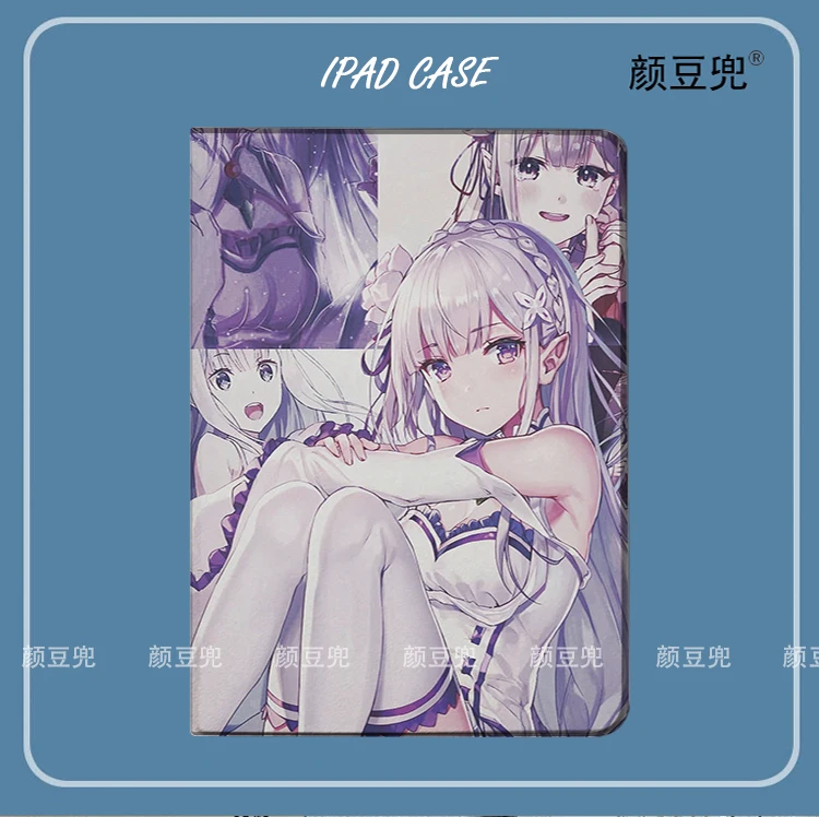 

Emilia Anime Re:Life in ipad Case For iPad Air 4 5 10.9 Mini 5 6 for 2020 pro 11in IPad Air 1 2 9.7 Tablet With Pencil Holder