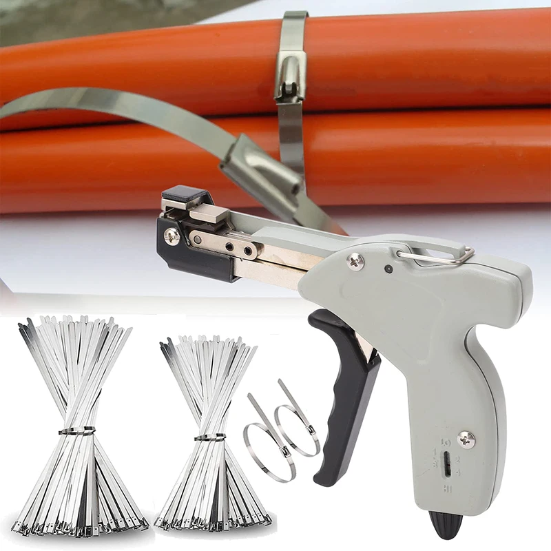 304 Stainless Steel Cutting Tool Pliers Cable Tie Gun Cutting Fastening Tool Cable Ties