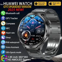 For Huawei 1.85-inch Smart Watch Men Sport Waterproof Fitness Heart Rate Watches Compass GPS Track NFC Bluetooth Call Smartwatch 1