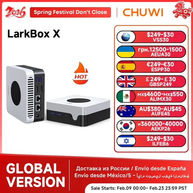 CHUWI LarkBox X Mini PC 8GB RAM 256GB SSD Intel i3-1220P UHD Graphics for 12th Gen Intel Processors WiFi 6 Desktop Computer 1