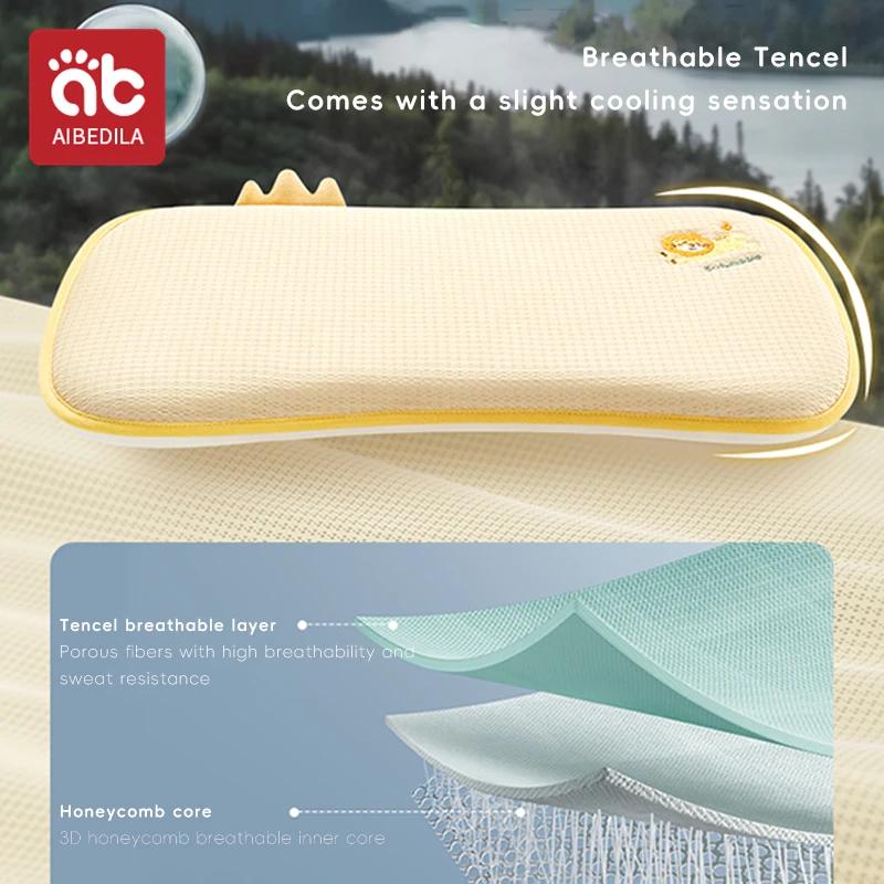 AIBEDILA Baby Pillow For Newborn Children Protective Hollow Pillows Neck Spine Protection Sleep Pillow 3
