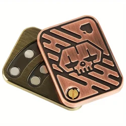 Skull Metal Fidget Slider Stress Relief Toy (Copper Color K)
