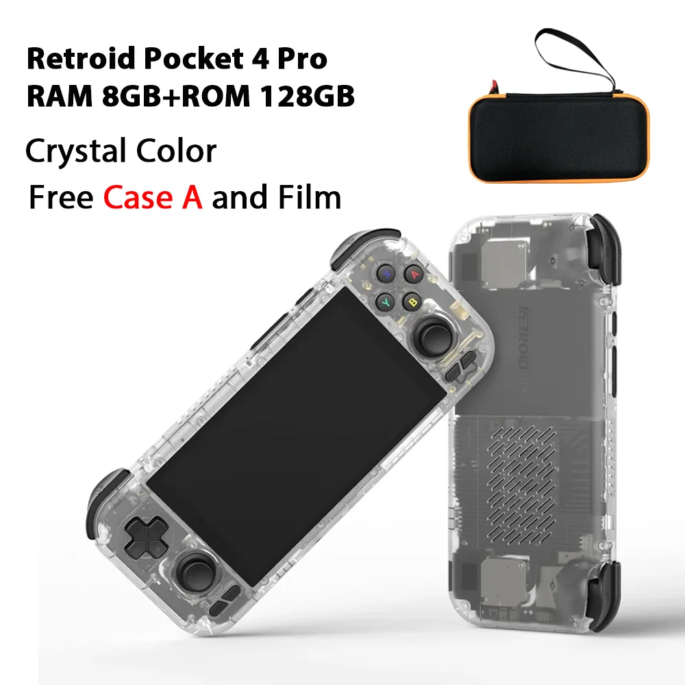 Retroid Pocket 4 Pro Free Case 8G+128G Handheld Game Console 4.7 