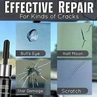 Windshield Repair Kit for Glass Automotive Glass DIY Windscreen Tool  Fixing Chips Cracks Star-Shaped Crack Nano Fluid Filler 1