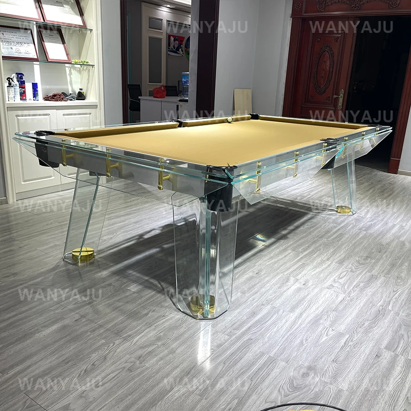 Tavolo da Biliardo in Cristallo e Vetro alla Moda 2026, Stile Moderno, 7ft, 8ft, 9ft - immagine 2