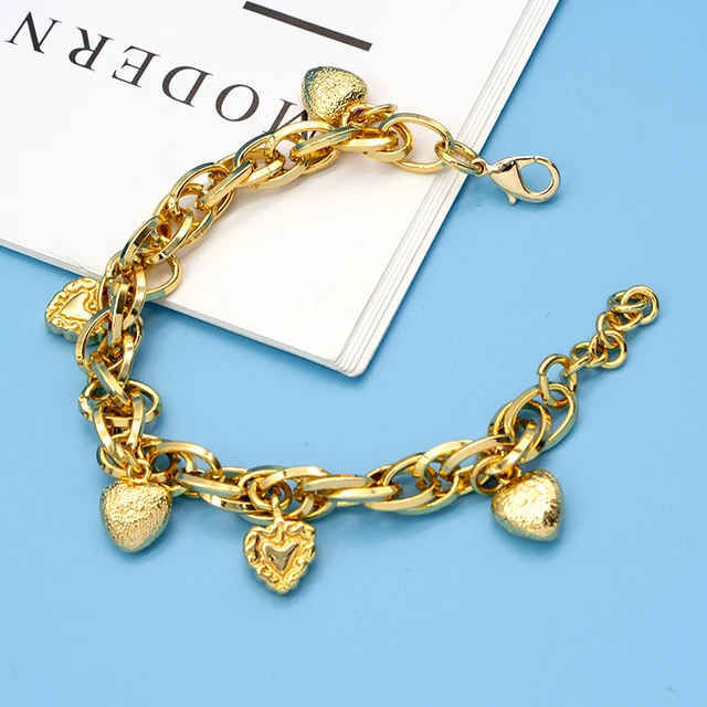 Buy 10K Gold-Filled Heart Charm Bracelet