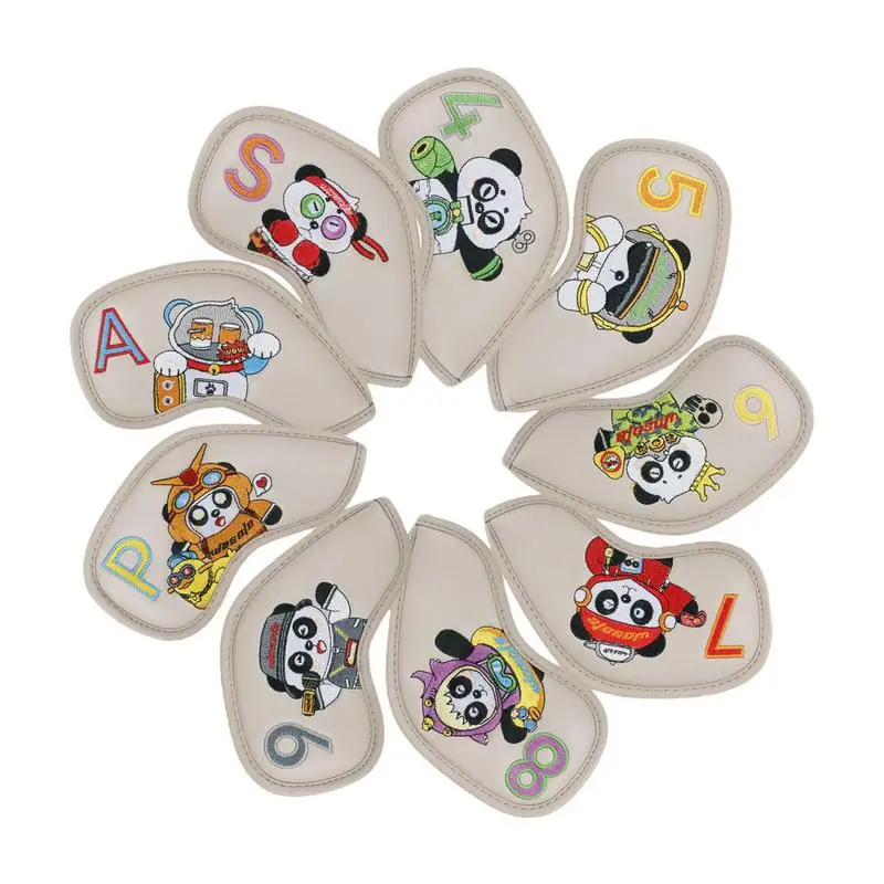 

Golf Club Head Cover 9pcs Panda Golf Accessories With Corresponding Number Tags Golf Club Covers Stylish Protective Golf