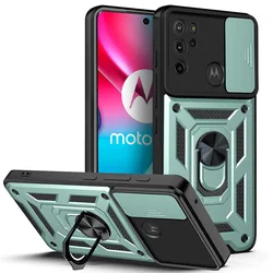Shockproof Armor Case with Camera Lens Protection - Durable & Stylish Protection for Your Motorola Smartphone (Green)