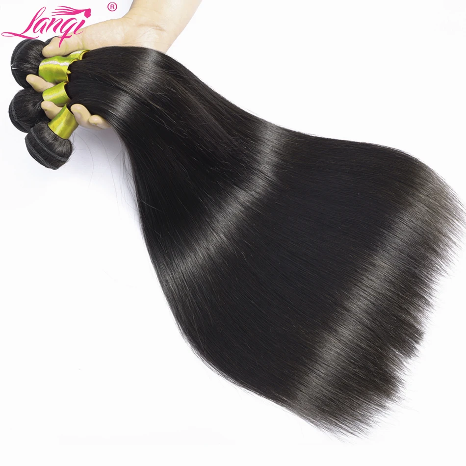 Brazilian Hair Bundles Straight Human Hair Weave Bundles Remy Extension for Women Natural Color-30 Inches human hair extensions human hair bundles