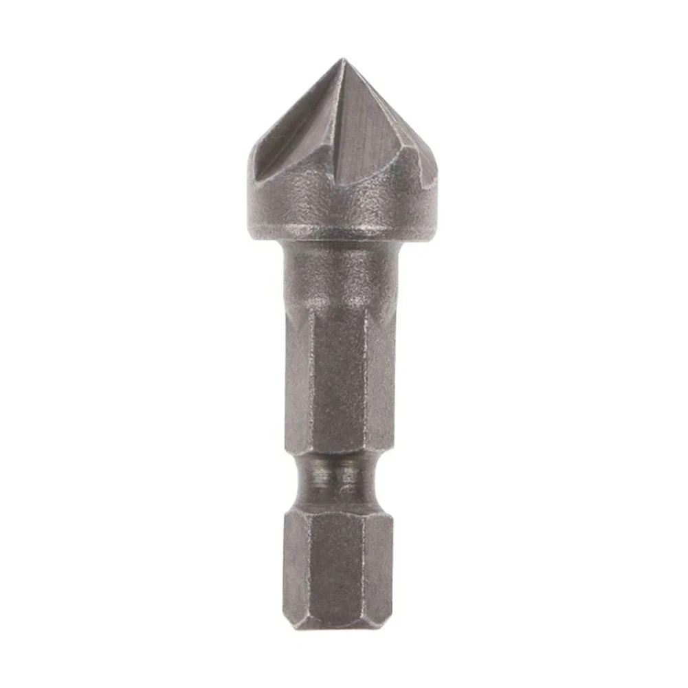 Power Tools Chamfering Tool Countersink Drill Gray Hole Opener Woodworking 1/4\\\