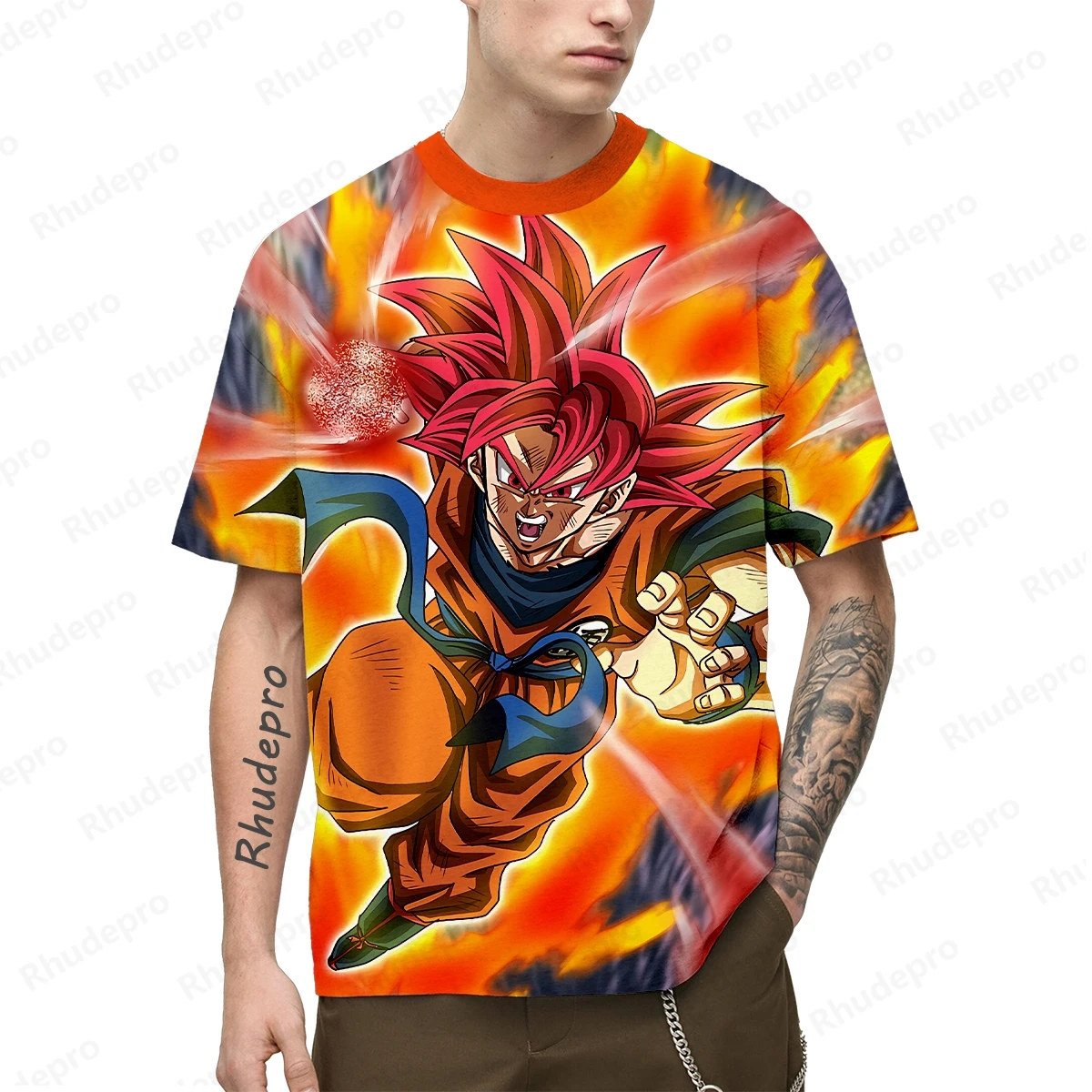 

Футболка мужская летняя с коротким рукавом, с японским аниме Гоку вегету