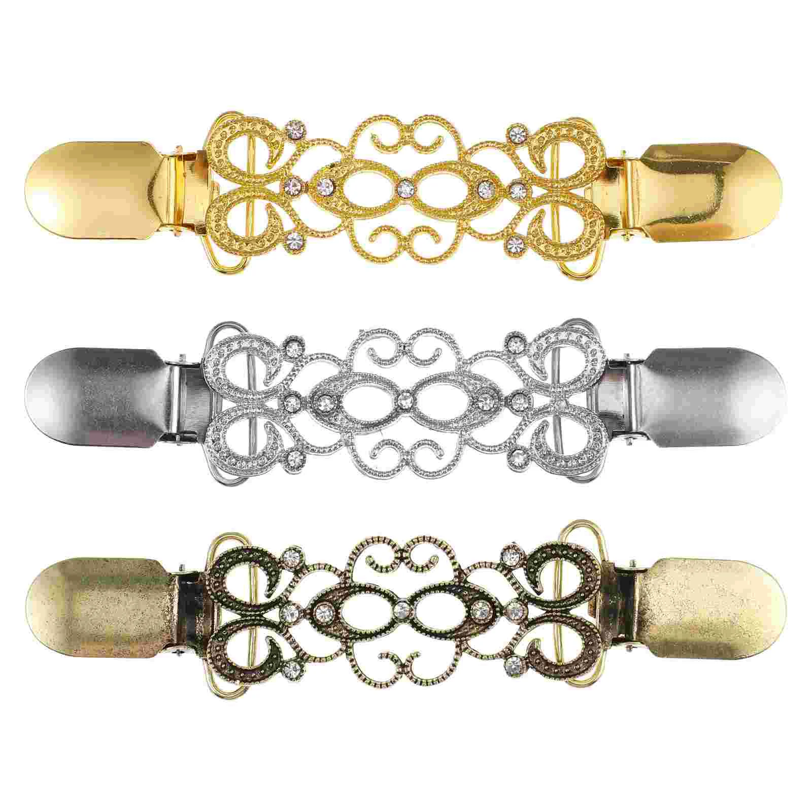 

3 PC Silk Dress for Women Cardigan Clips Sweater Chain European and American Men's