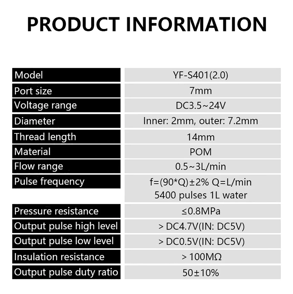 S401 Micro Hall Water Flow Sensor for Water Dispenser Water Purifier Coffee Mach