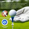 Caiton 5pc 85mm/3.34in Adjustable Plastic Golf Tees, 22mm/0.87in Range, Soft Rubber Head, Durable & Lightweight for Stable Shots 5