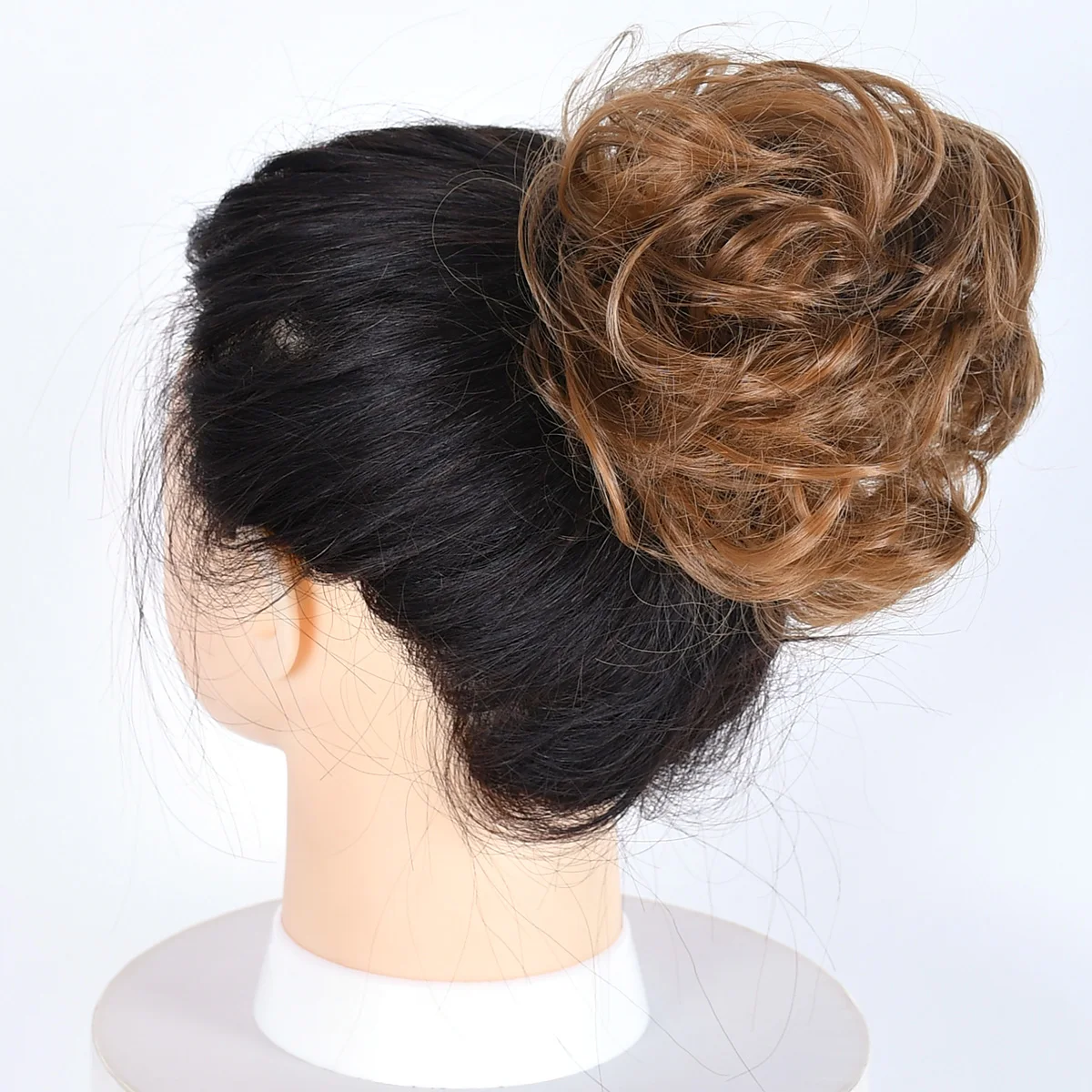 Zolin 합성 곱슬 지저분한 롤빵 머리 Scrunchie Chignon 도넛 탄성 로프 고무 밴드 헤어 롤빵 패드 Updos Hairpiece