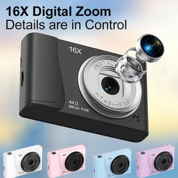 Fotocamera Digitale 4K 24 Milioni di Pixel Videocamera per Bambini Zoom 16x Fotocamere Compatte con Autofocus per Bambini Adulti Principianti Fotografia