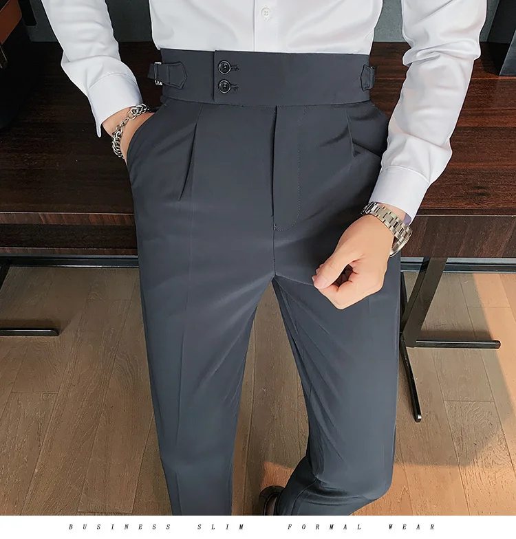 Italianos Calças Hombre Dress Ankle Pant