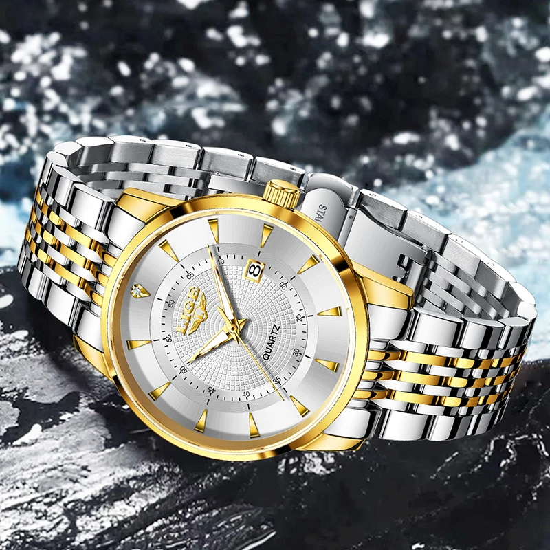 LIGE 2025 New Luxury Women's Bracelet Watch Fashion Sports Waterproof Watches For Women Creative Steel Date Quartz Ladies Watch