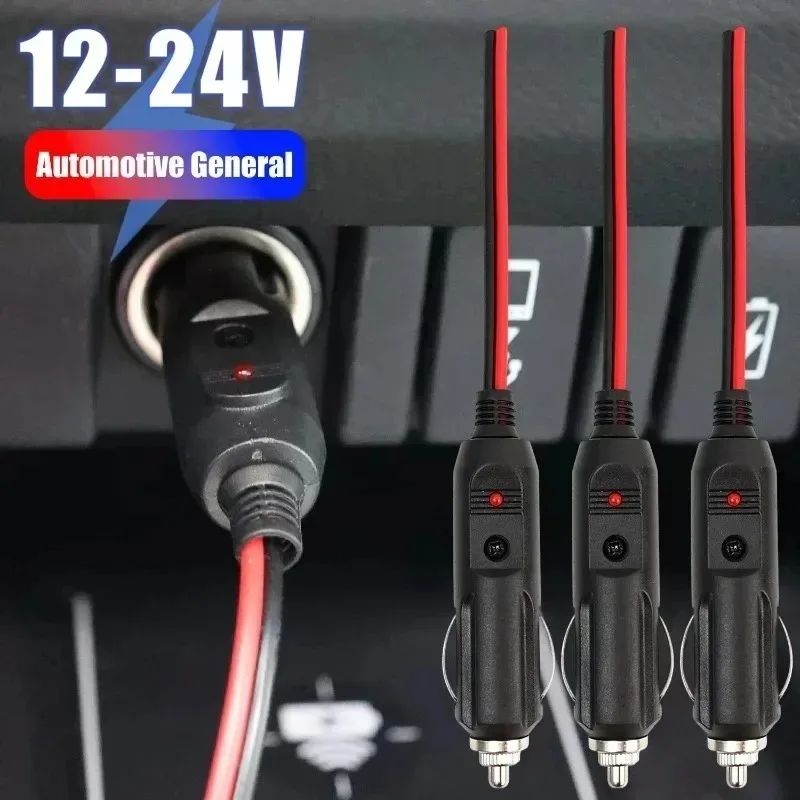 12V 24V 시거잭 플러그 어댑터 16AWG 방수 전원 콘센트 커넥터 (자동차, 트럭, RV, 선박, 보트, 차량용)