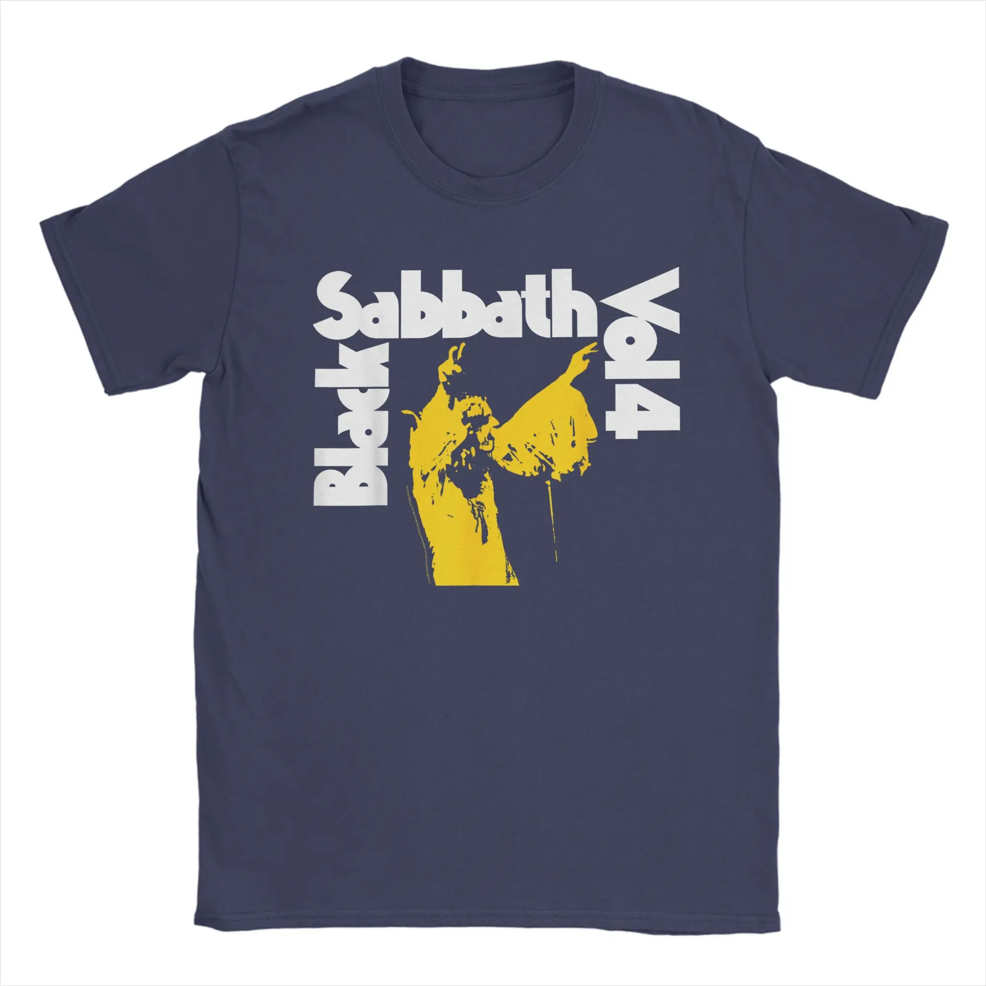 Vintage Black Sabbath Vol 4 Heavy Metal Rock Band T-Shirt - 100% Cotton Casual Short Sleeve Tee