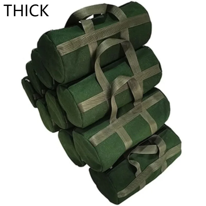 Thick Canvas Pouch Tool Bags Hand Tool Round Storage Organizer For Electrical Tool Tote Bag Screwdrivers Pliers Bag