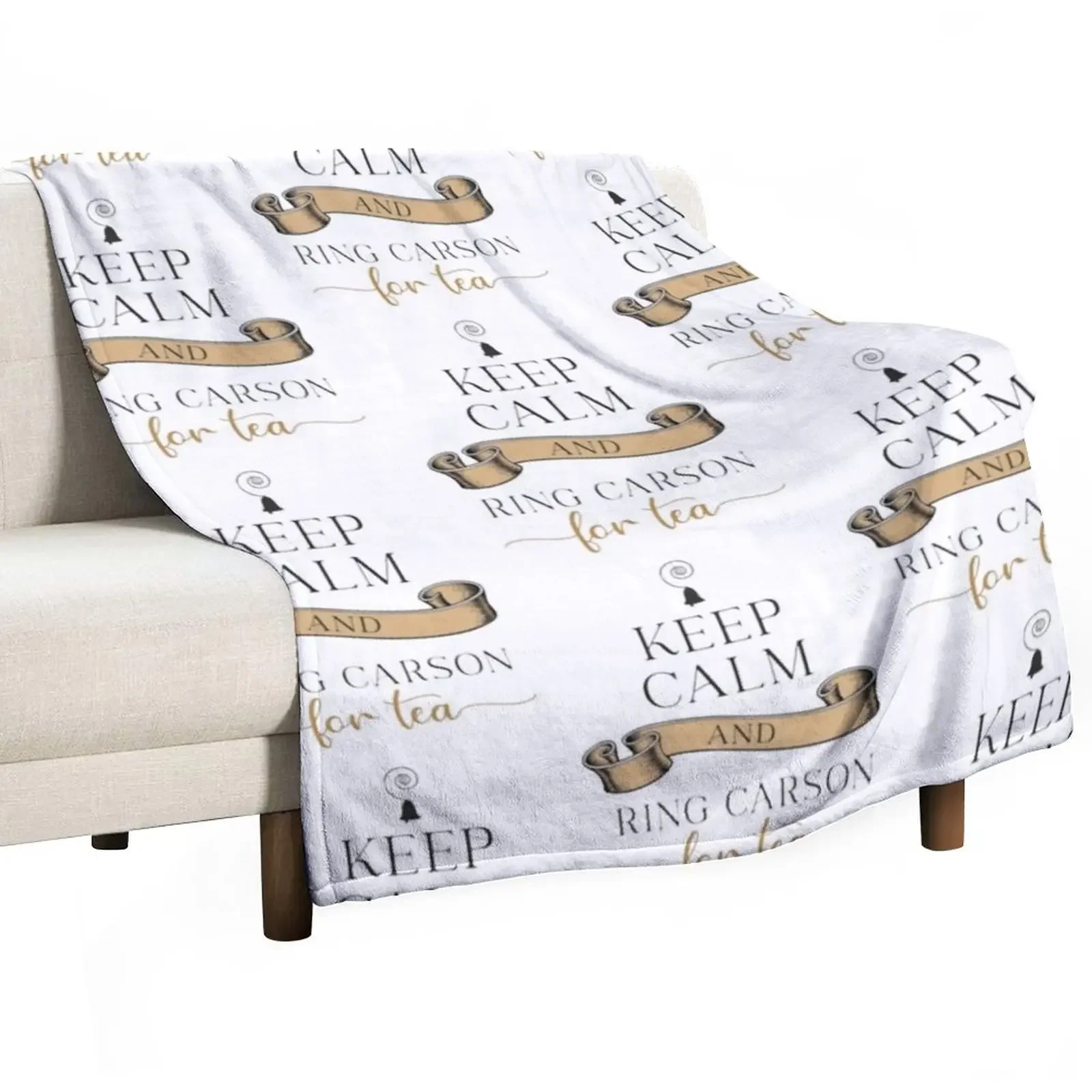 

Keep Calm and Ring Carson Throw Blanket for sofa Custom Nap fluffy Blankets