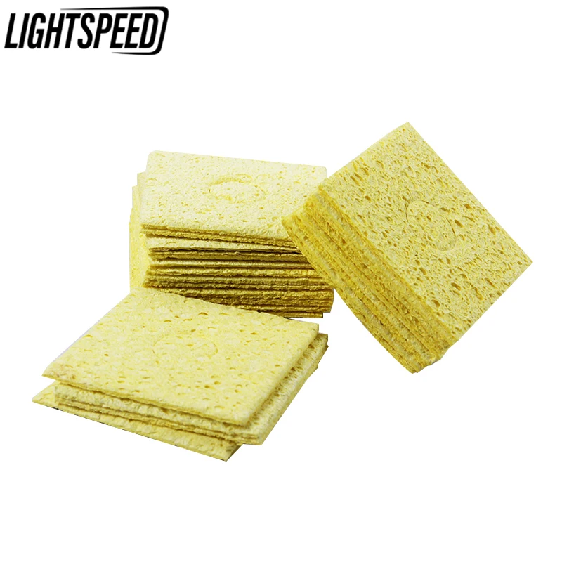 

10/20/50/100pcs Soldering Iron Sponge Electric Welding Cleaner Cleaning Pads High Temperature Welding Sponge for Soldering Tools