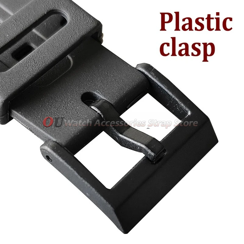Durable 20mm Silicone Sport Wristband with Soft Plastic Buckle