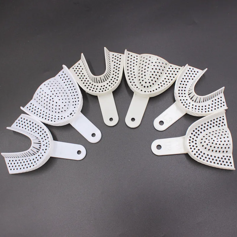5 pairs Dental Impression Plastic Trays Without Mesh Tray Dentist Tools Dentistry Lab Material Teeth Holder Trays
