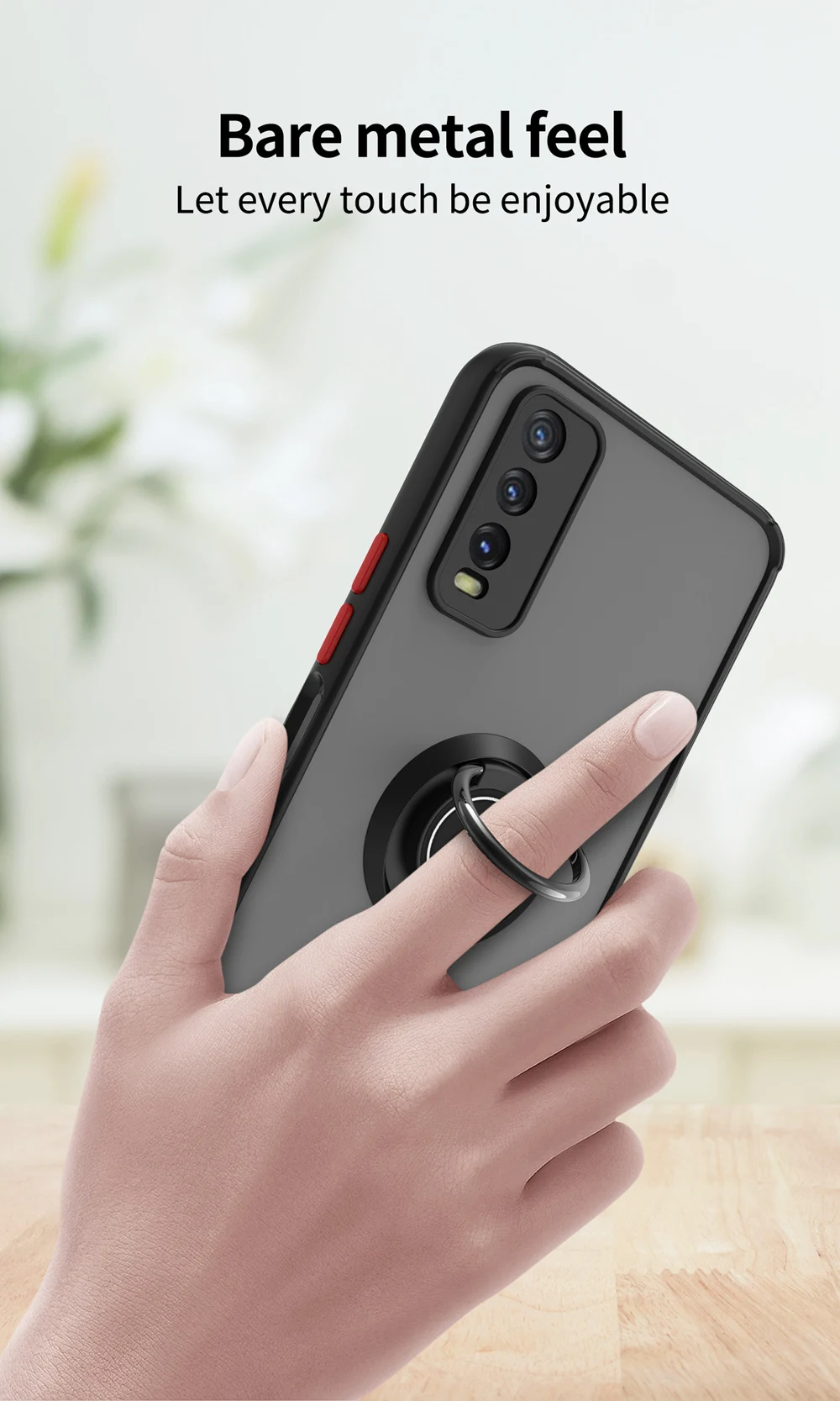 KEYSION Fashion Matte Case for VIVO Y20 Y20s G Y20A Y20i Transparent Ring Shockproof Phone Cover for VIVO Y12A Y11S Y12S_voghion.com