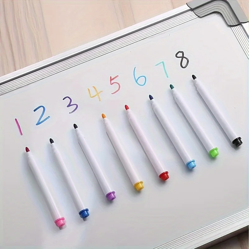 Marker Pen Art Pens 8 Colors Dry Erase Pen Magnetic Markers for Whiteboard Calendar Refrigerator