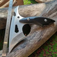 9Cr18 Stainless Steel Blade Aluminum Oxide Handle Survival Camping Axe Multi-tool Hatchet Tactical Outdoor Hand Axe with Cover 2
