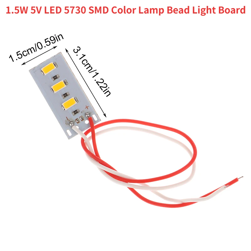 1Pc High Brightness 1.5W 5V LED 5730 SMD Color Lamp Bead Light Board Bulb With Line Red Purple Yellow Green Blue Warm White Ligh 500pcs 5x100pcs color new 5050 5730 1210 1206 0805 0603 red green blue white yellow smd led diode kit