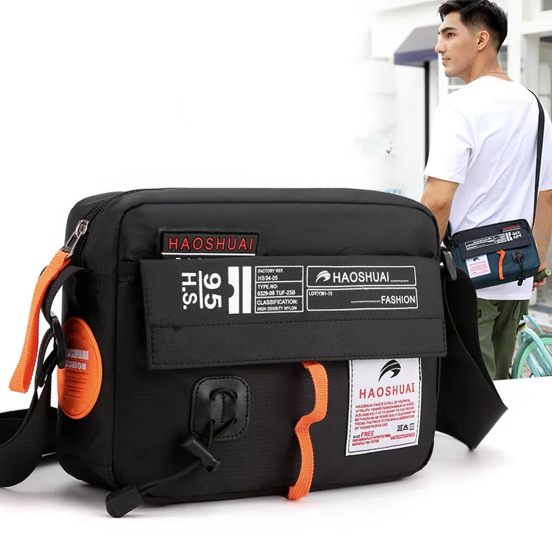 

High Quality Men Nylon Shoulder Bag Fashion Casual Multi-Capacity Women Sling Cross Body Military Messenger Bag Male Briefcase
