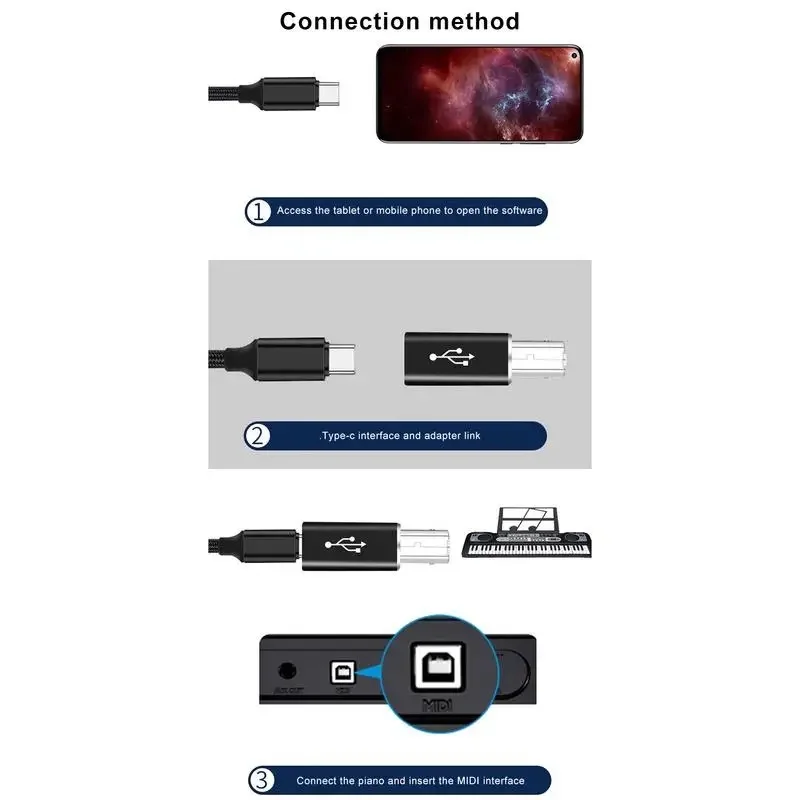 USB 2.0 Printer Adapter For Printer Hard Drive Base Fax Machine Scanner