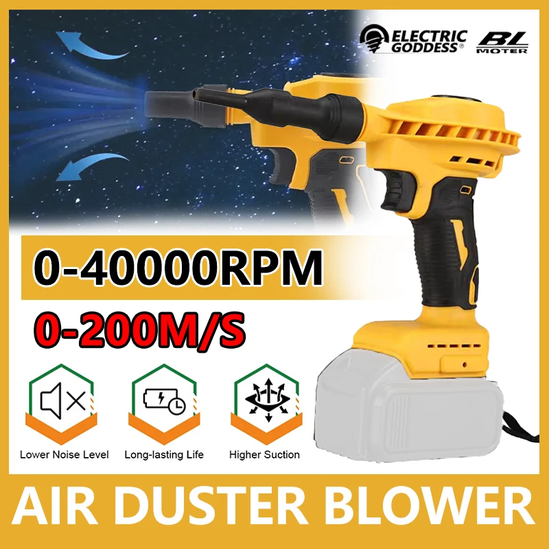 Electric Goddess 20V Mini Car Cordless Air Duster Blower Cleaning Power Tool 50W Cordless Lithium Electric Dust Air Spray trimrok cordless electric air blower