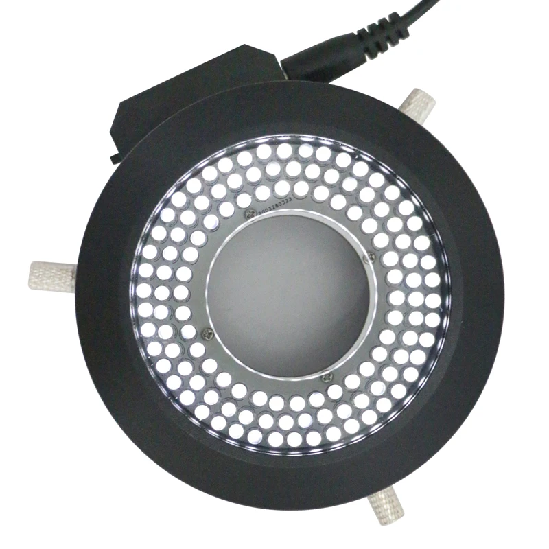 120PCS Brightness Adjustable Microscope Lamp Polarizing LED Ring Light For Stereo Microscope 110-240V