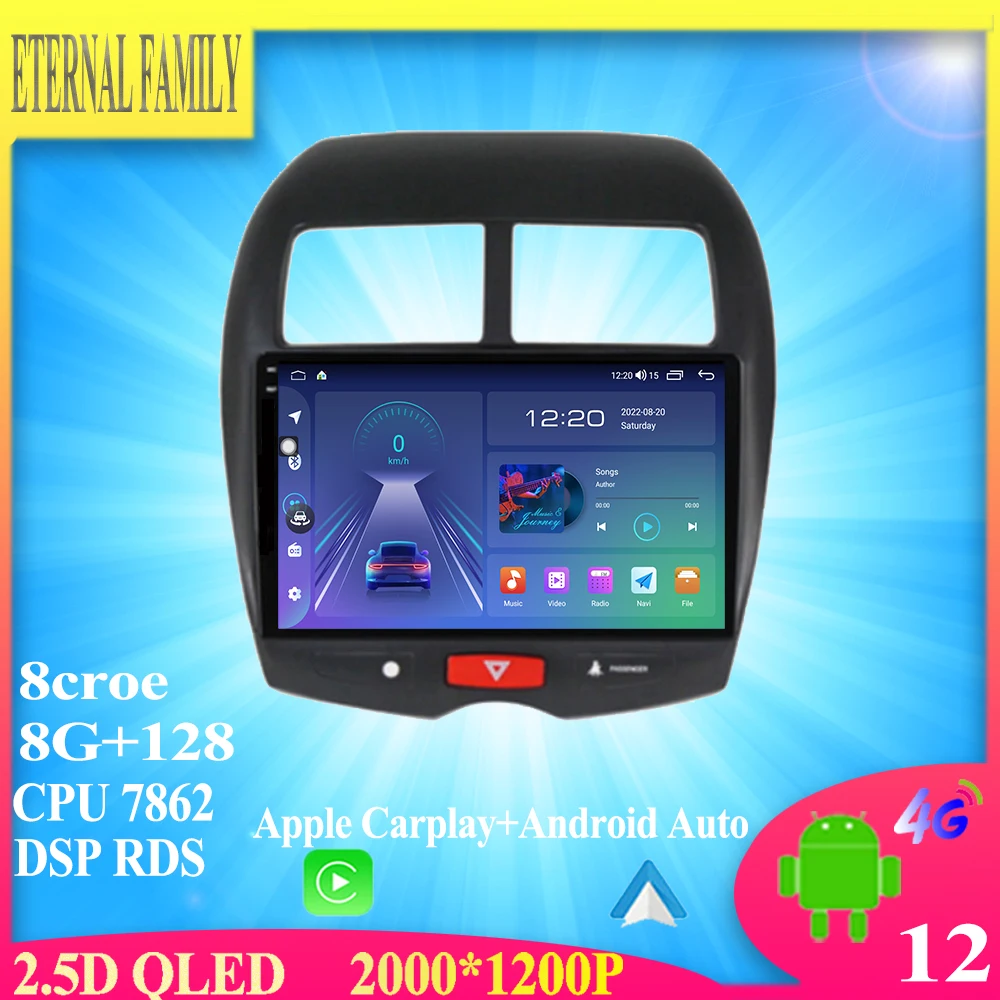 

Android 12 For Mitsubishi ASX 1 2010 2011 - 2016 C4 Peugeot 4008 Car Radio Stereo Multimedia Video Player Navigation GPS Carplay