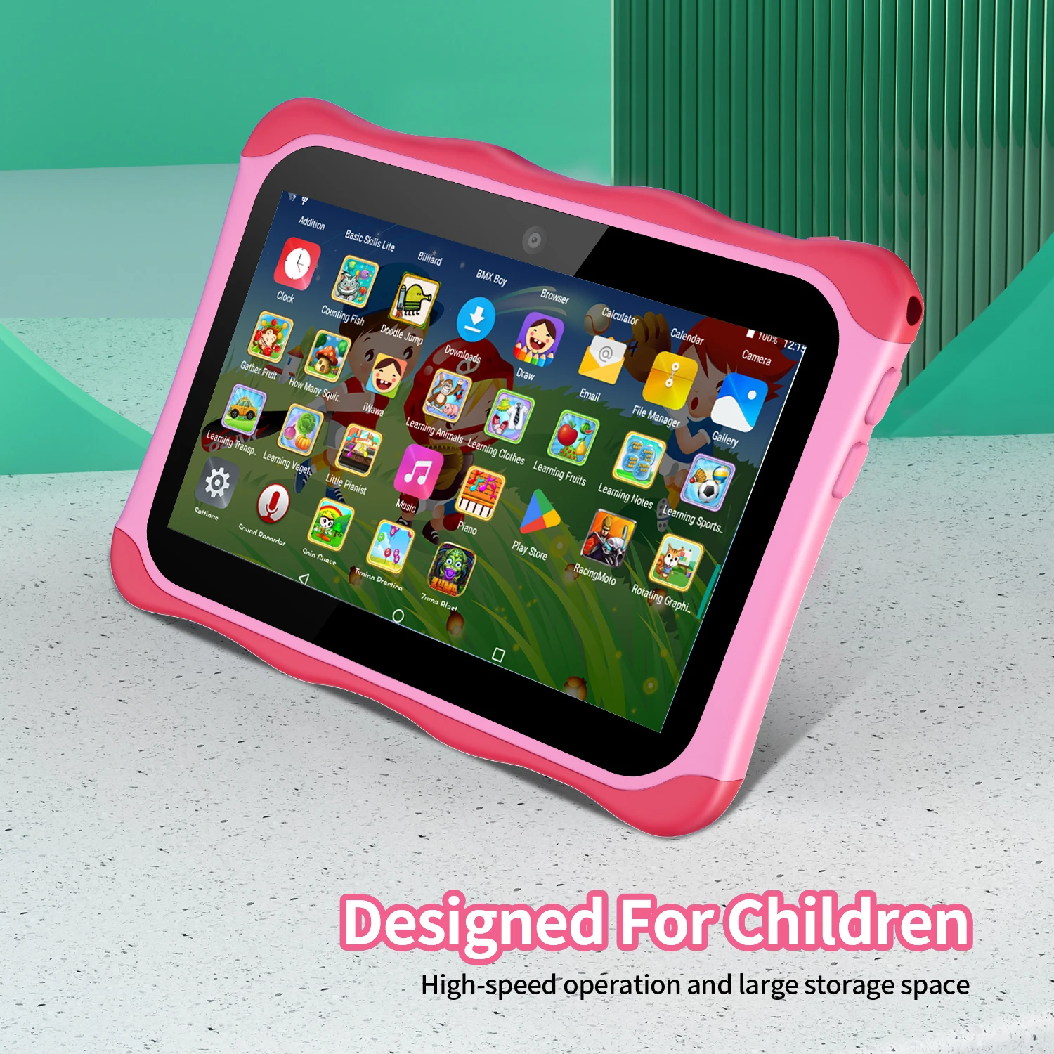 Sauenaneo's New cartoon dolphin children's Android Tablet Android 9 4GB RAM 64GB ROM WiFi Bluetooth Educational Game 4000mAh 6