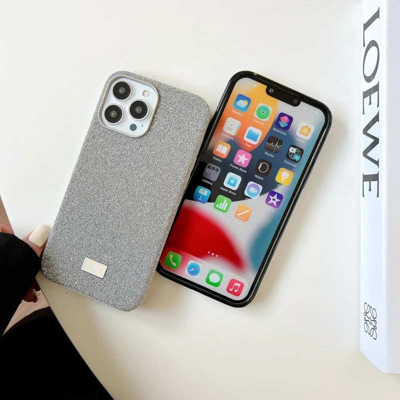 diamond rhinestone Shockproof Back Case For iPhone 15 14 12 13 Pro Max Bling glitter Jewelled sparkle Shining Cover