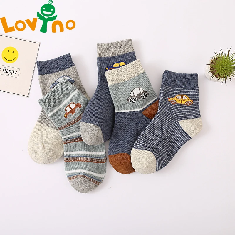 Baby Socks 5Pairs Newborn Baby Boy Cute Short Sock 0-1-3-8Y Kids Cotton Toddler Cartoon Soft Children's Sports Socks for Girls baby socks