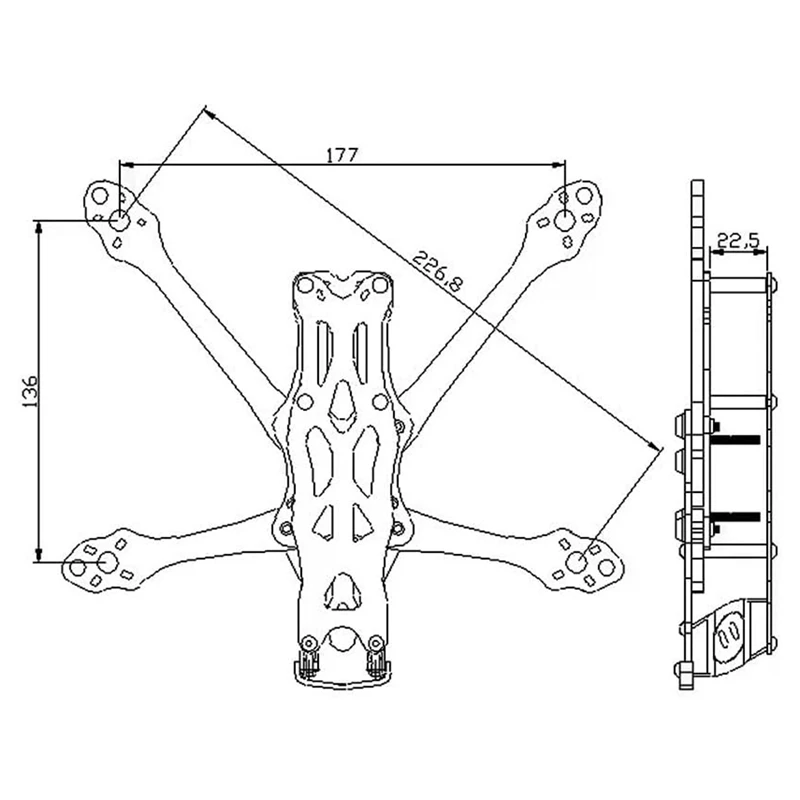 5Inch APEX EVO DC Frame Kit Quadcopter With 3D Printed Parts For DJI O3 Air Unit CADDX Vista Polar Nebula Link Phoenix-A36G