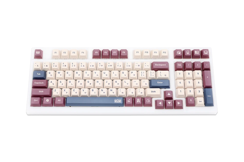 Gks Cereja Perfil Metade Açúcar Leite Chá Tintura Sub Keycap Conjunto Grosso Pbt para Teclado 87 Tkl 104 Ansi Xd64 Bm60 Xd68 Bm87 Bm65 - Imagem 2