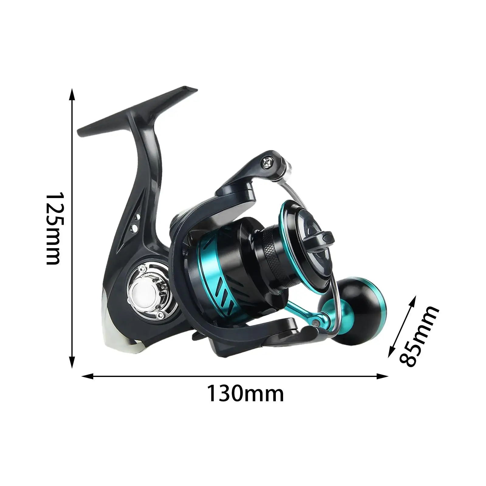 Baitcaster Fishing Reel 5.2:1 Gear Ratio Easy to Use High Speed 16kg Max Drag