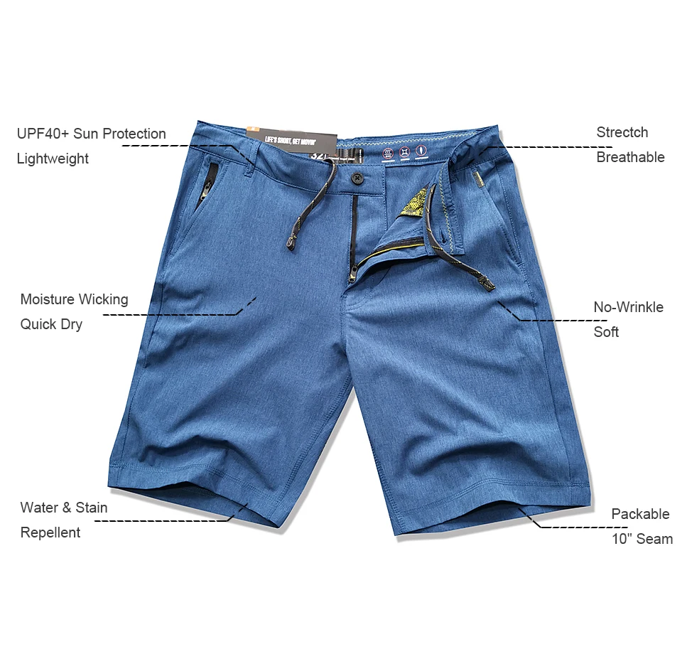 Men Golf Shorts Stretch Lightweight Waterproof Golf Short Pants Dry Fit Breathable Casual Shorts Outdoor Sports Fishing